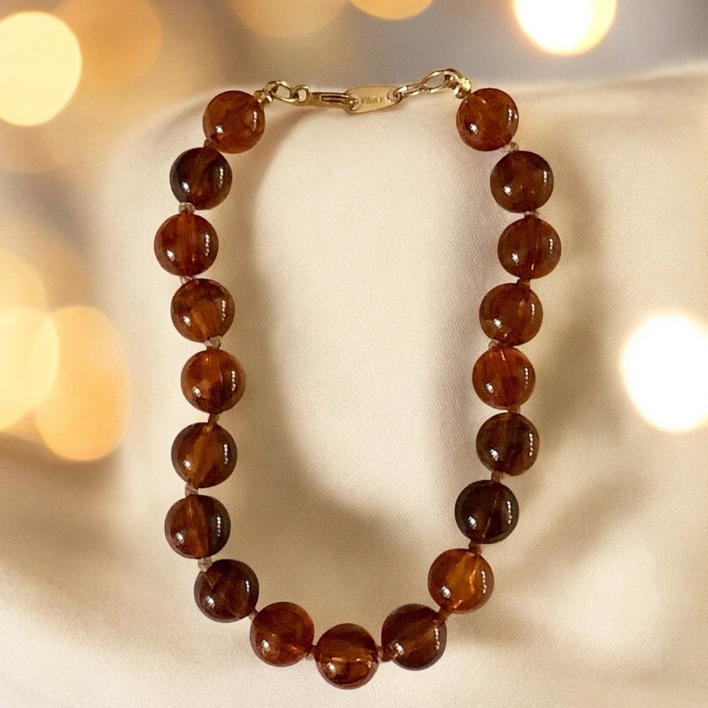 💥2/$24 or 3/$30💥 Elegant Amber Brown Beaded Bracelet
